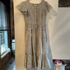 Doen Marfa Dress Blue Plaid